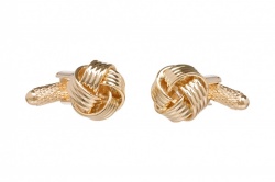 Classic Gold  Coloured Knot Cufflinks
